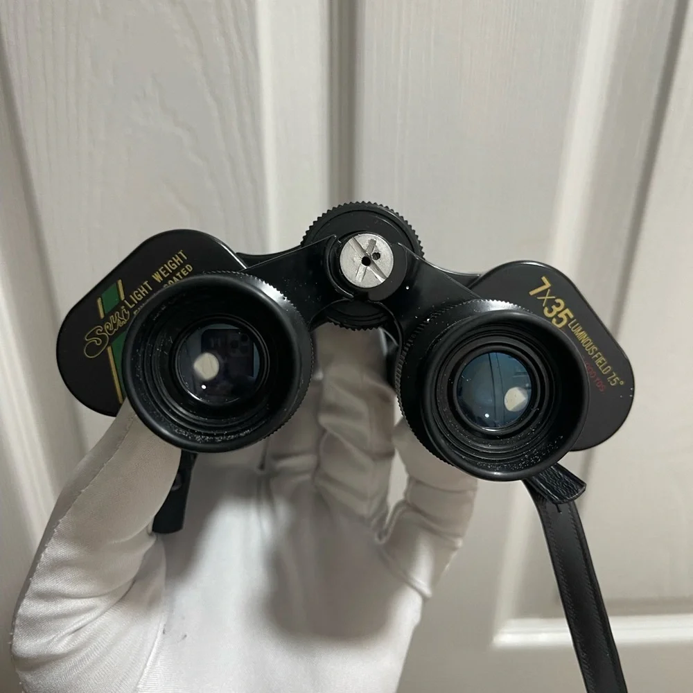 Vintage Binoculars SELSI Light Weight 7x35 Luminous Field 7.5 393FT.AT 1000 YDS